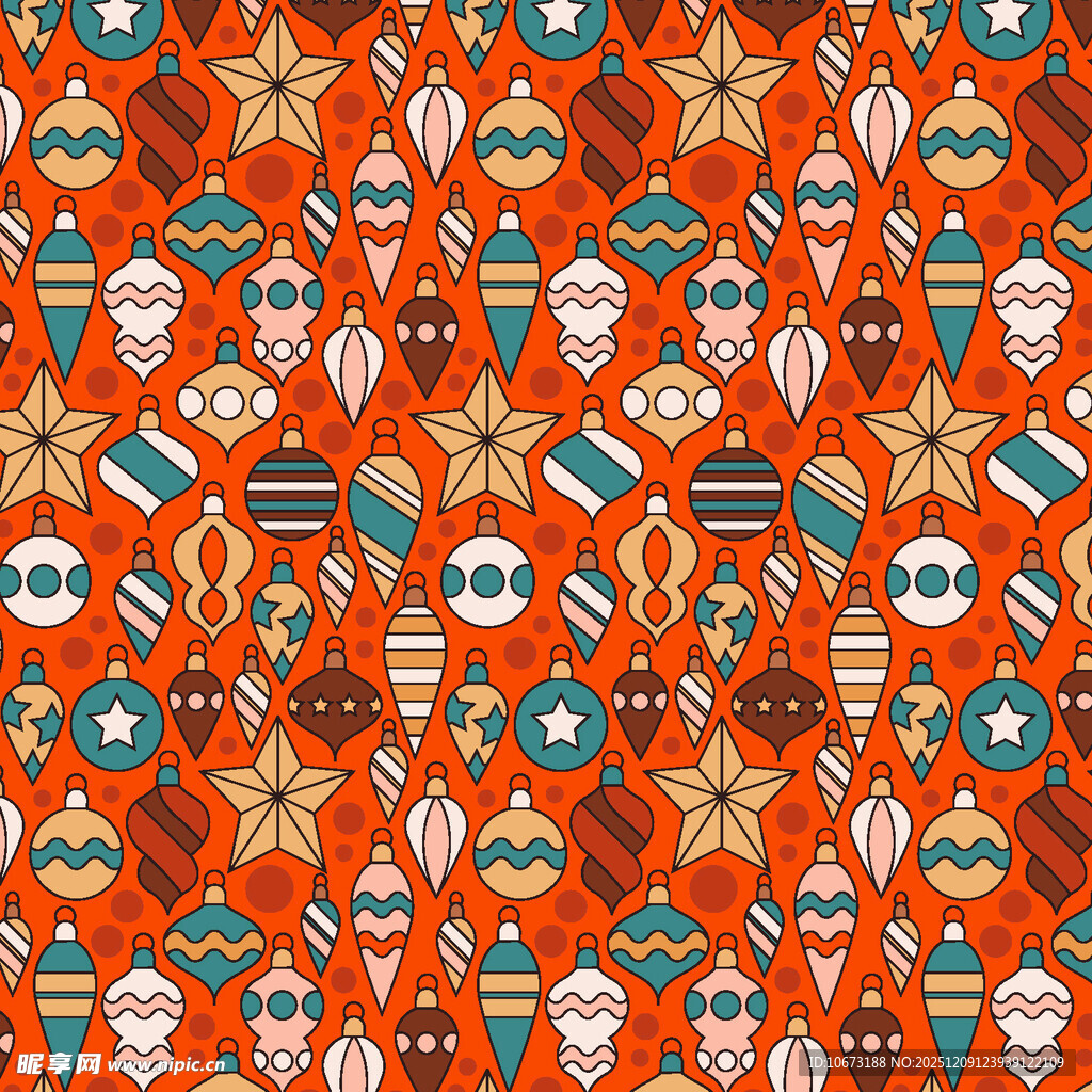 圣诞主题多彩图案背景