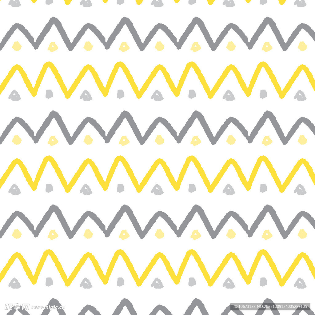 黄灰相间锯齿形几何图案