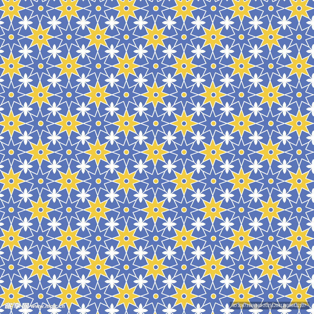 蓝黄相间几何图案纹理