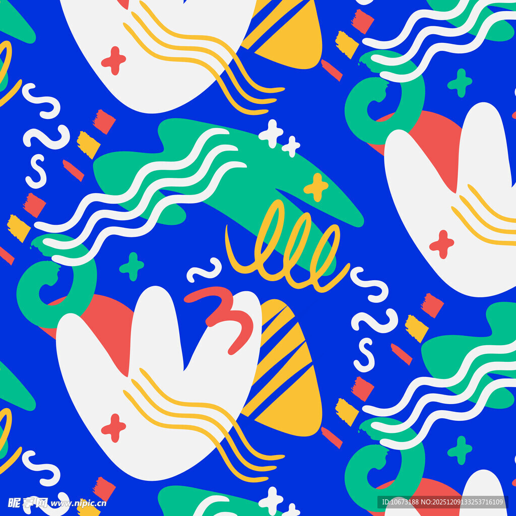 多彩几何图案装饰背景