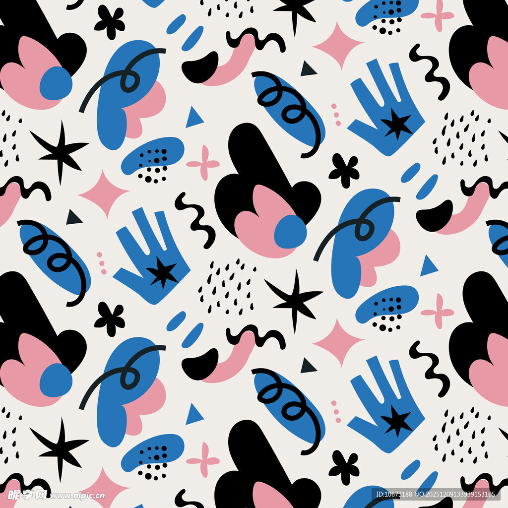 趣味手绘卡通图案背景