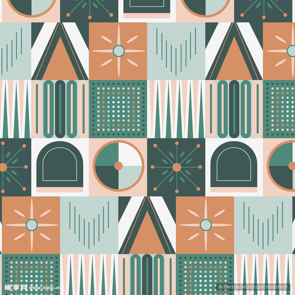 几何图案复古风装饰背景