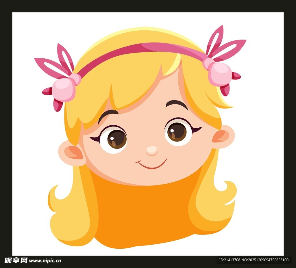 可爱金发女孩头像