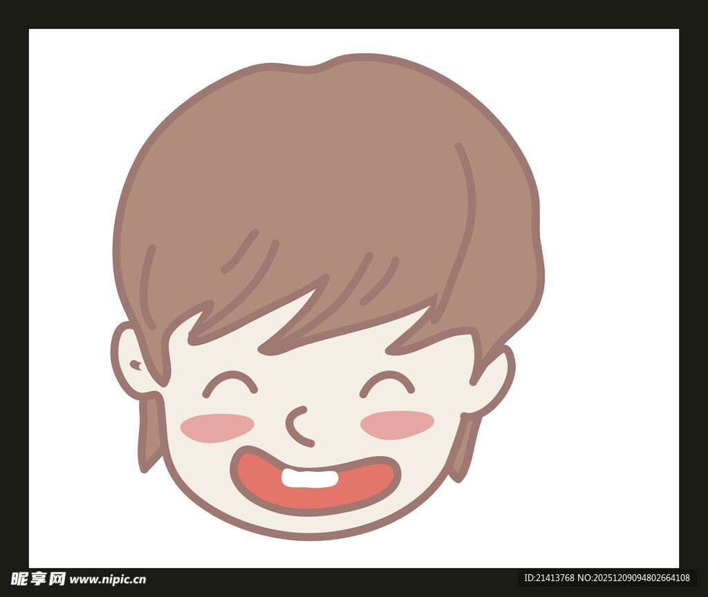 微笑男孩卡通头像