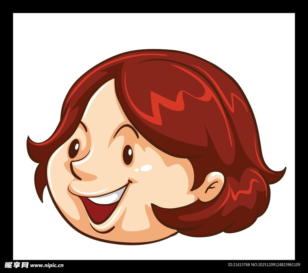 红发微笑女孩头像