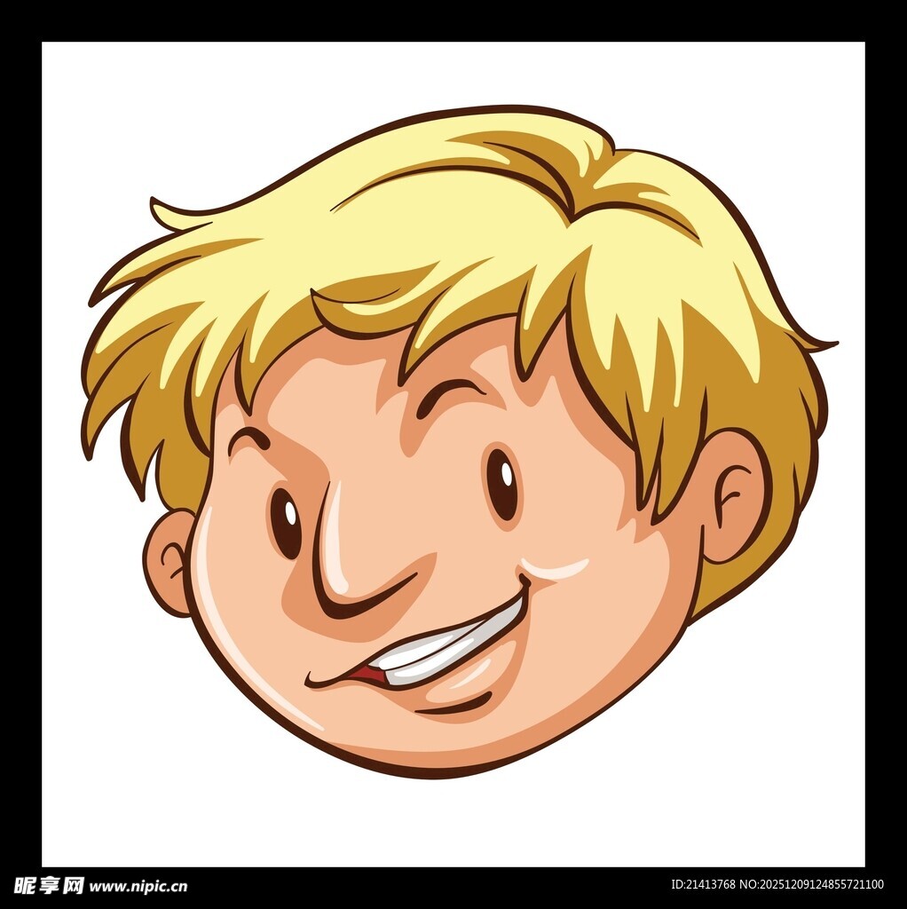 金发男孩笑脸头像