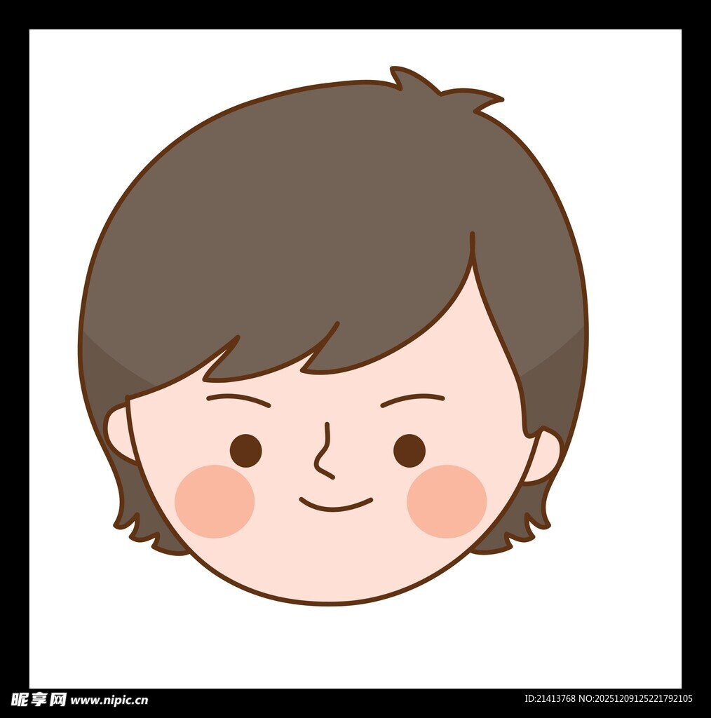 可爱短发卡通人物头像