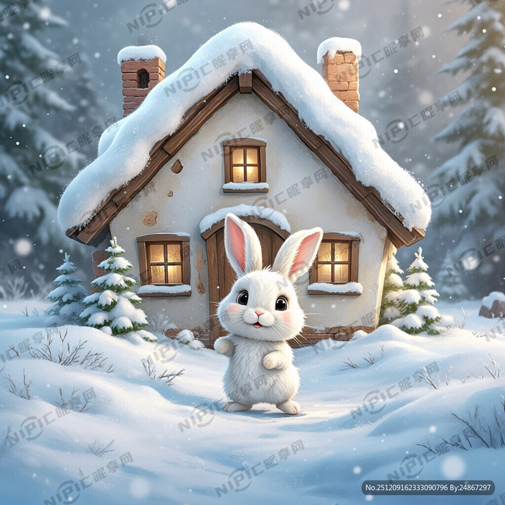 下雪天 地上很厚的雪