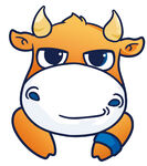 卡通小牛形象