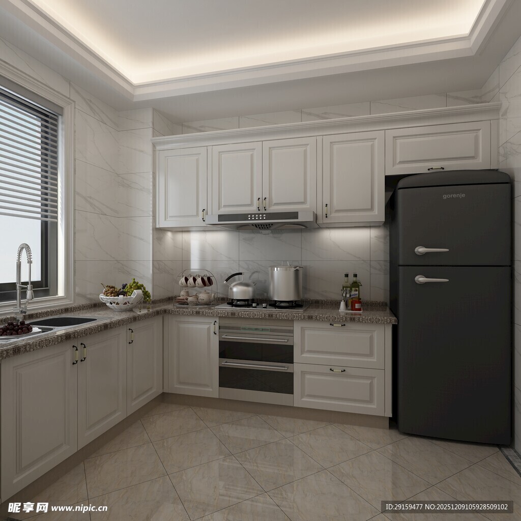 现代简约风开放式厨房空间