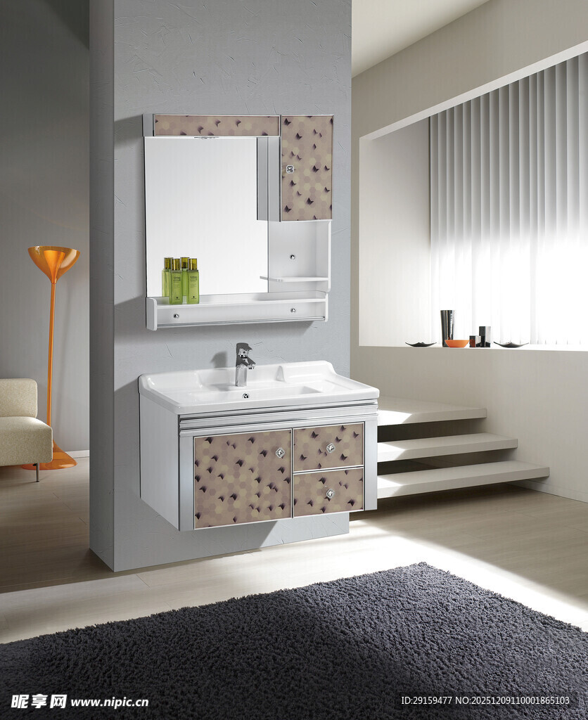 现代简约风格浴室洗手台