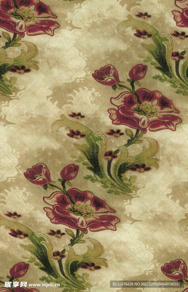 复古花卉图案背景