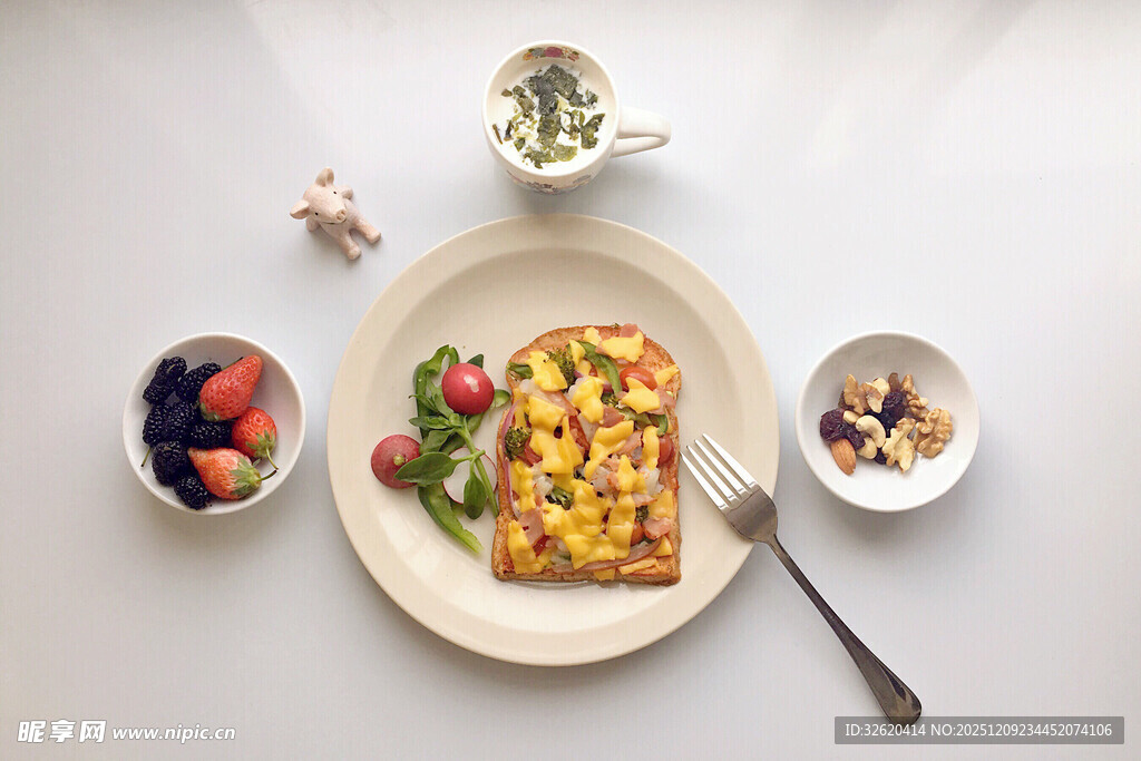 美味早餐摆盘