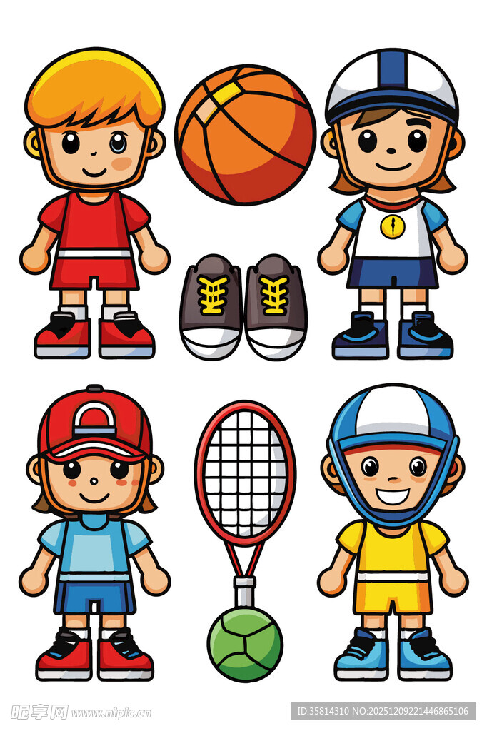儿童运动形象集合