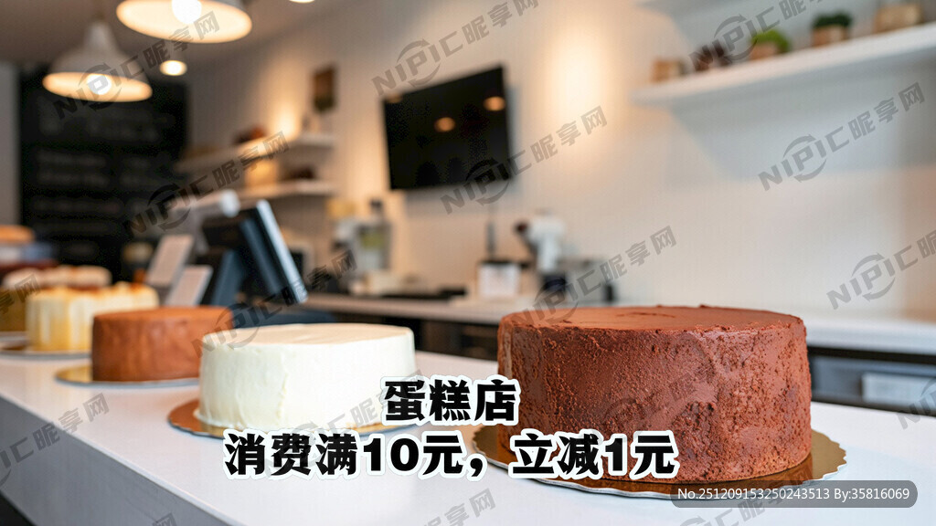 蛋糕店 消费满10元 立减1元