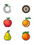 可爱水果图标集合
