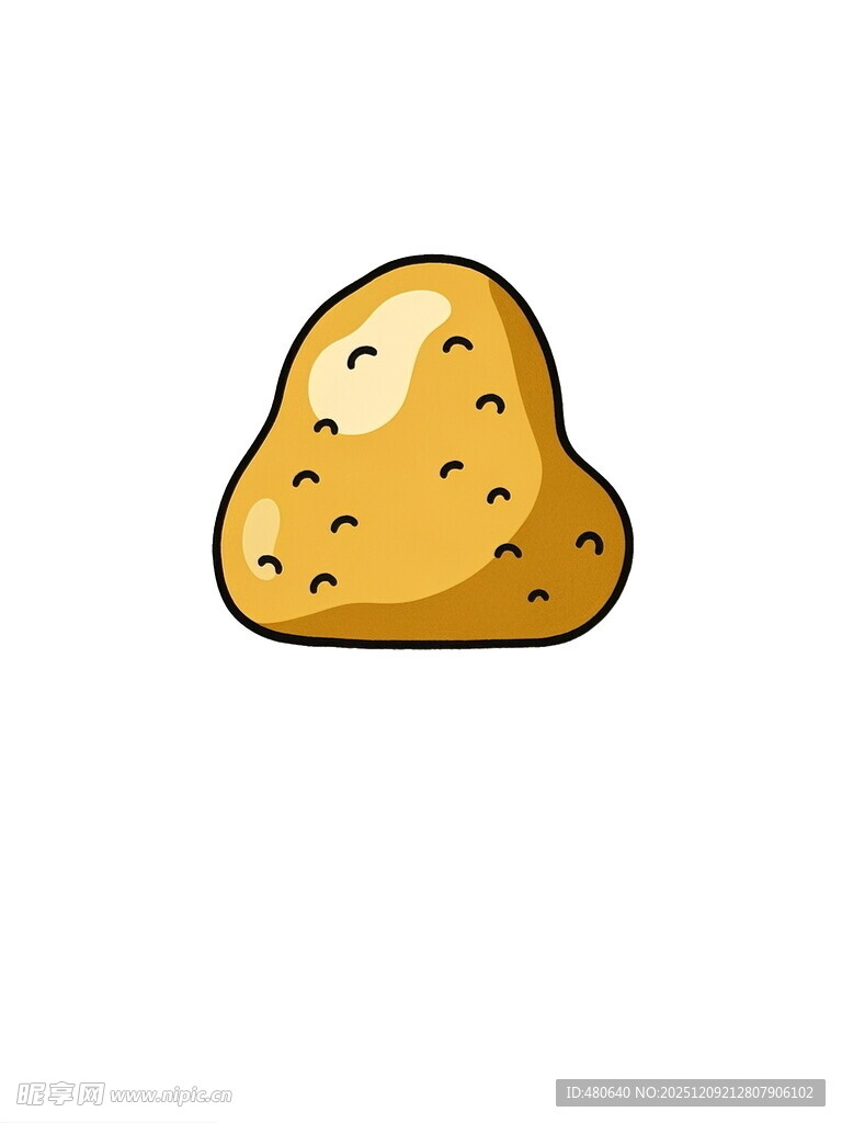 卡通形象的黄色土豆