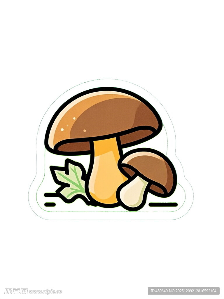 可爱蘑菇插画