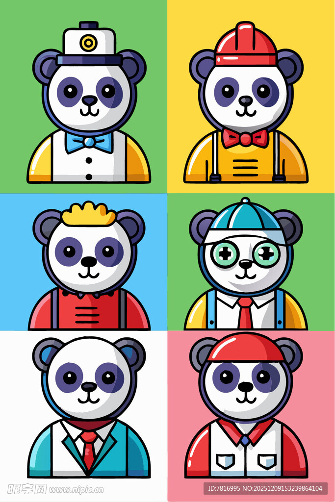 熊猫职业形象大集合