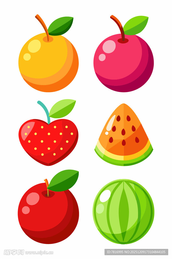 多彩新鲜水果集合