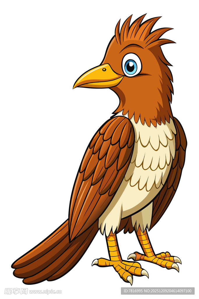 棕色小鸟卡通形象