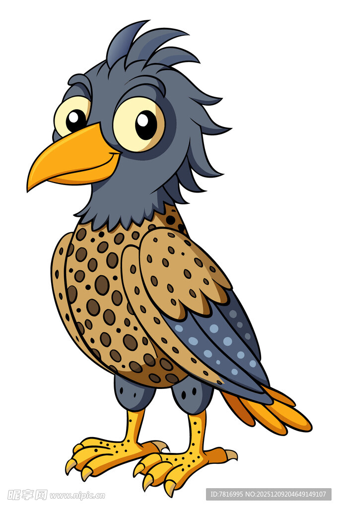 卡通斑点鸟形象