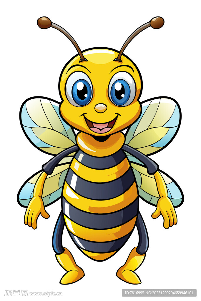 可爱卡通蜜蜂形象