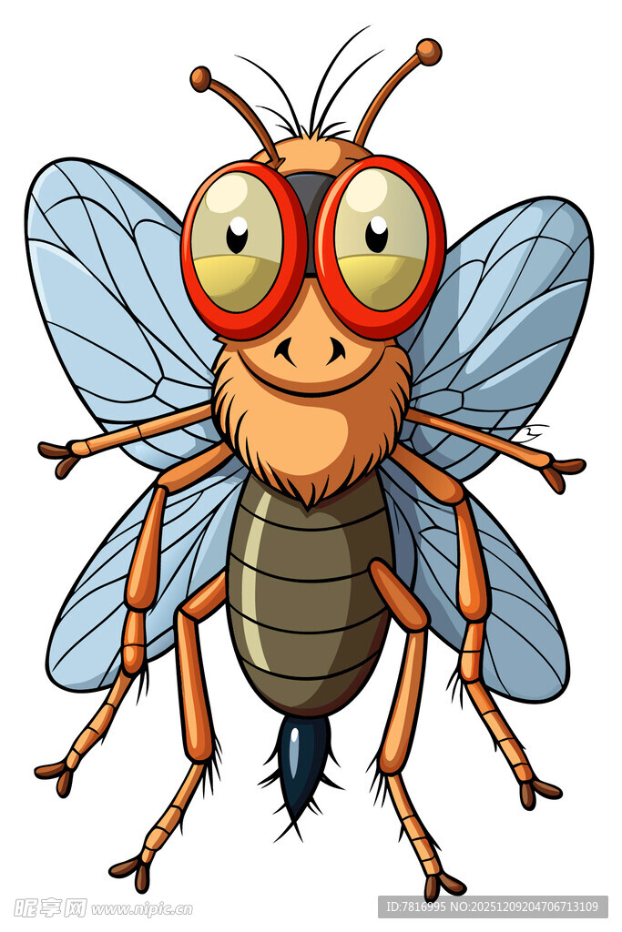 可爱卡通形象的小苍蝇
