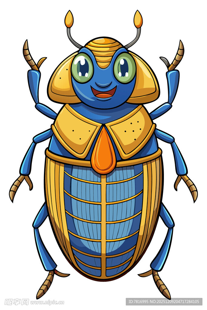 可爱卡通圣甲虫形象