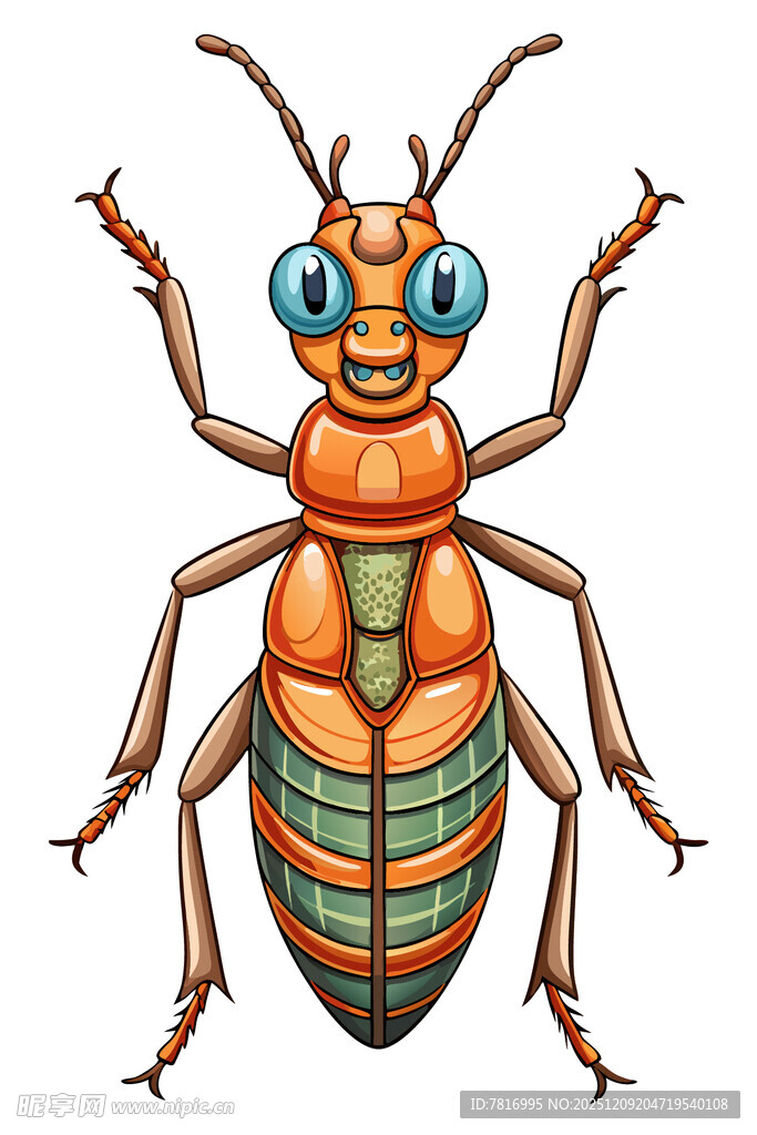可爱卡通甲虫形象