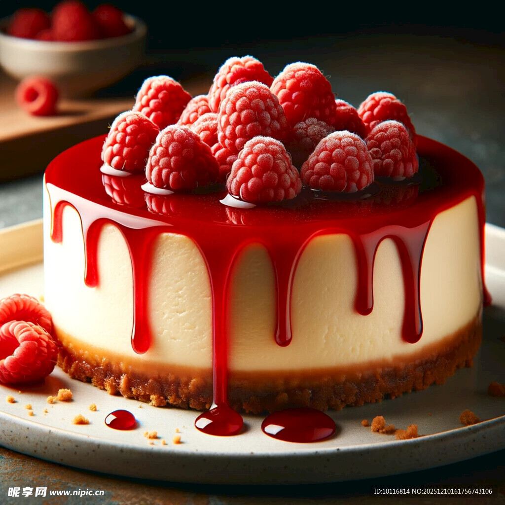 树莓芝士蛋糕
