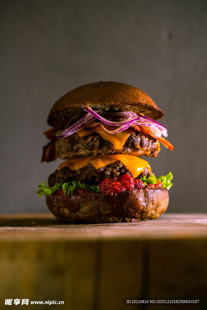 多层汉堡