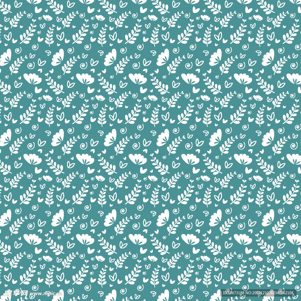 蓝绿色碎花图案背景