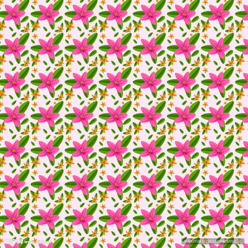 粉色花卉几何图案背景