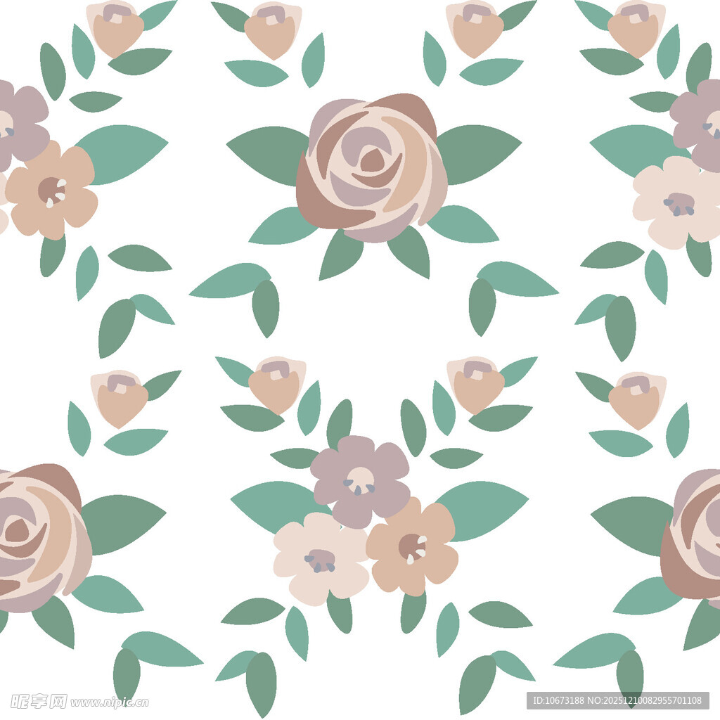 清新花卉图案背景