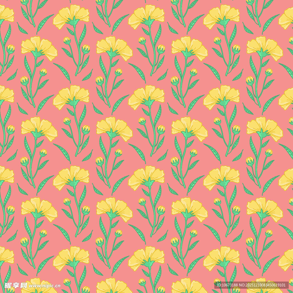 粉色背景花卉图案纹理