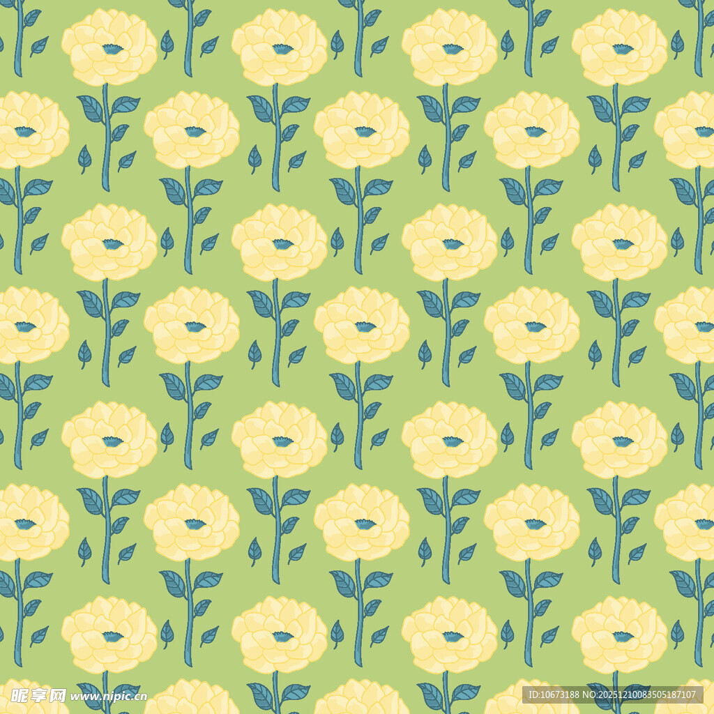 清新花卉图案背景纹理