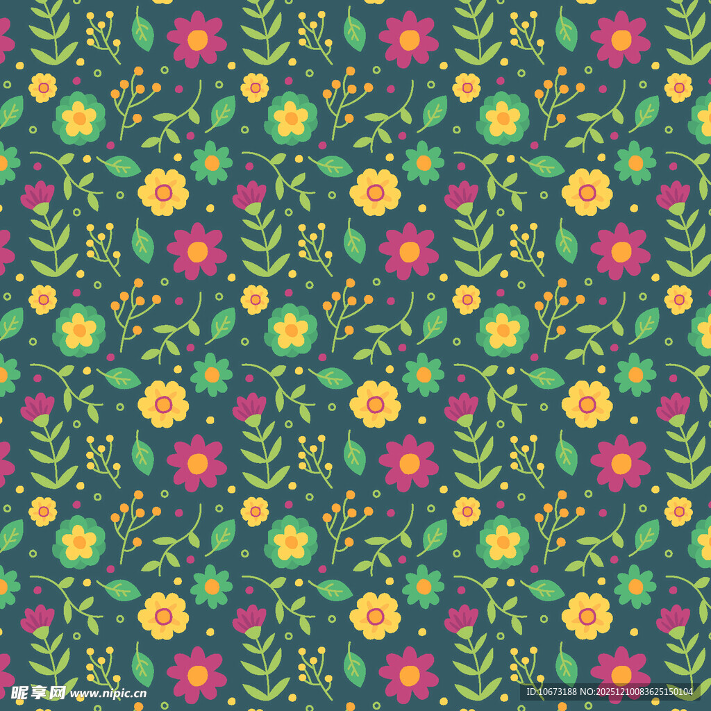 多彩花卉图案背景