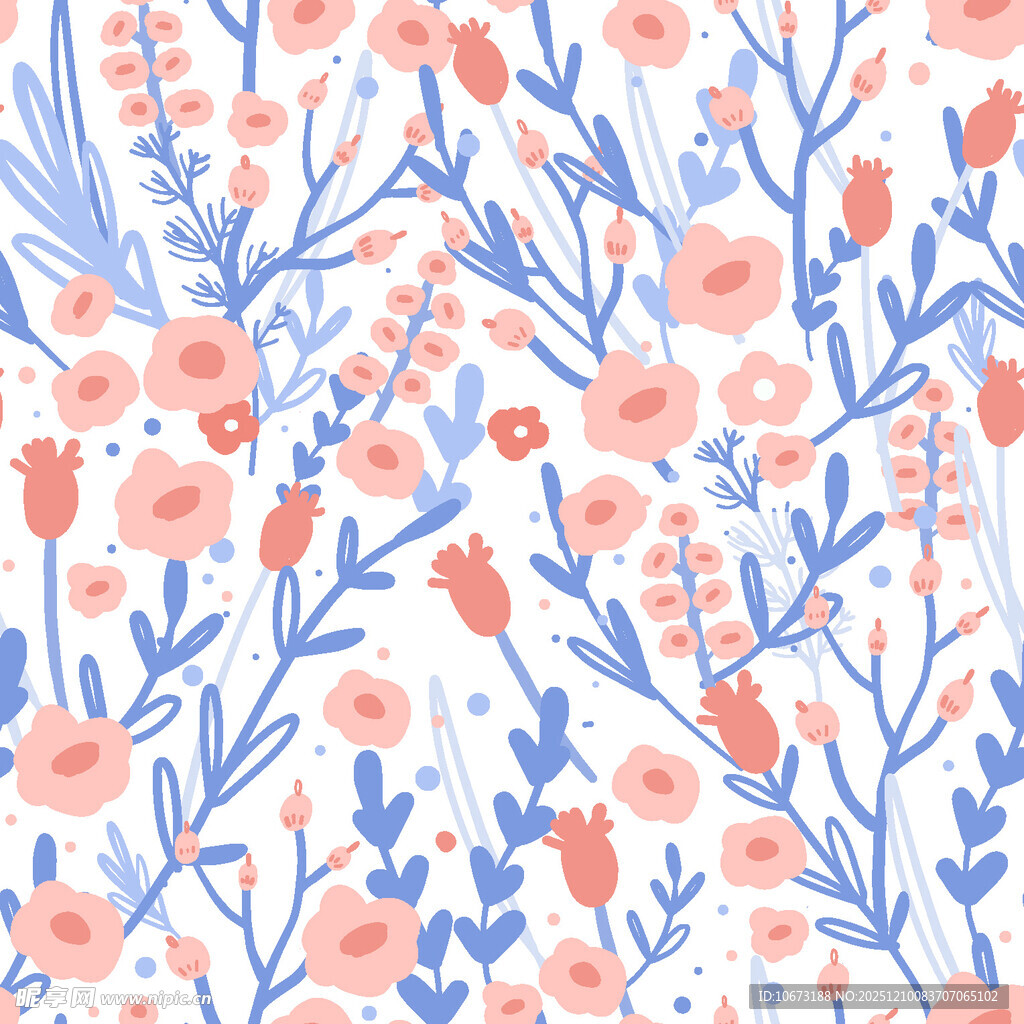 清新花卉图案背景