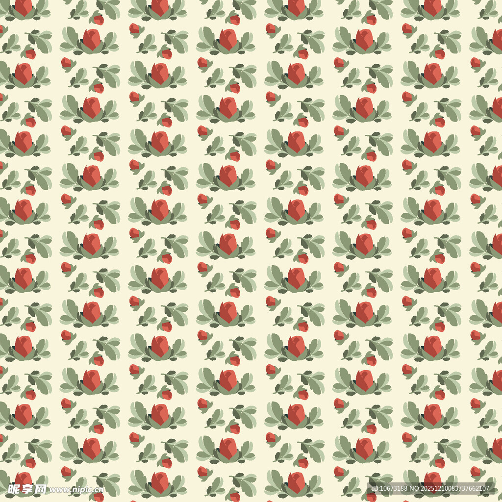 复古花卉图案纹理背景