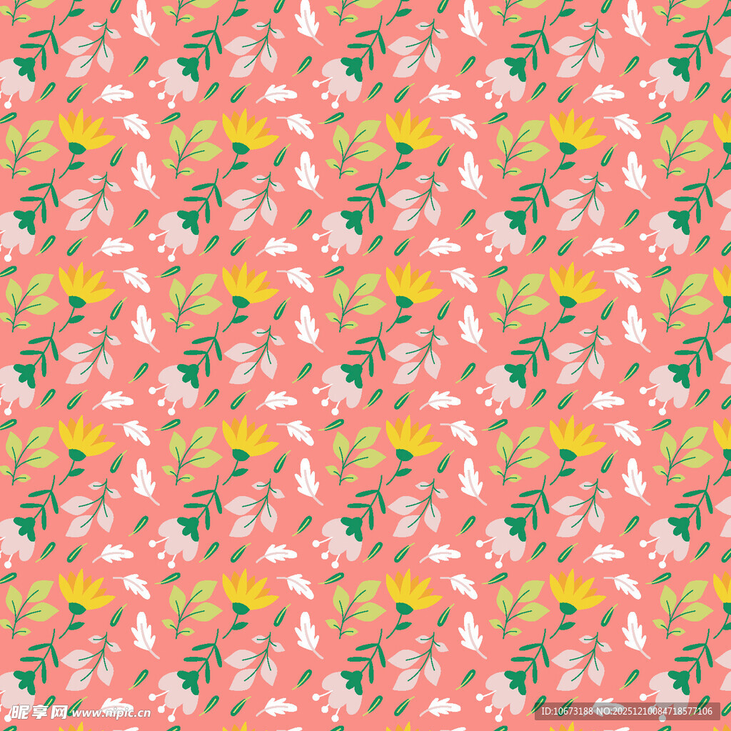 粉色花卉图案背景纹理