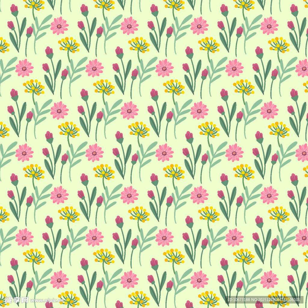 清新花卉图案背景