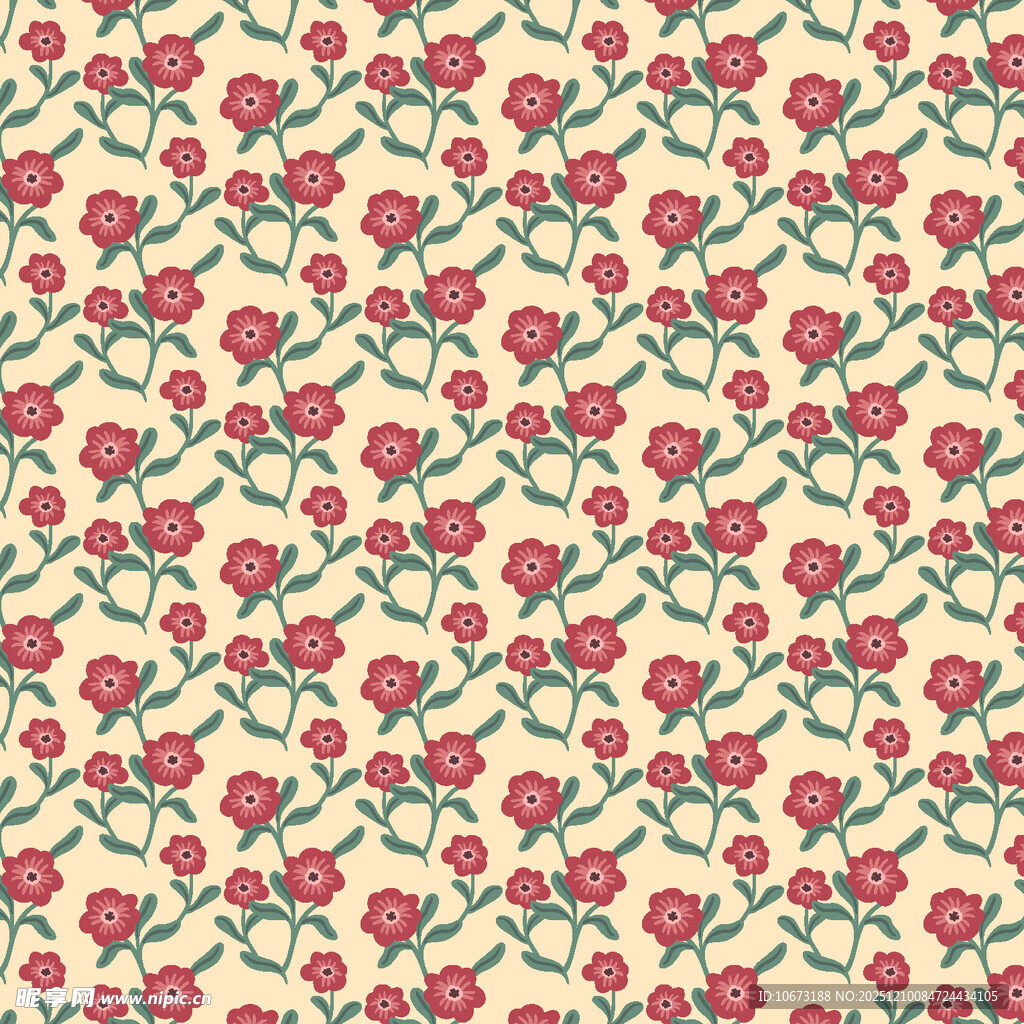 复古花卉图案背景