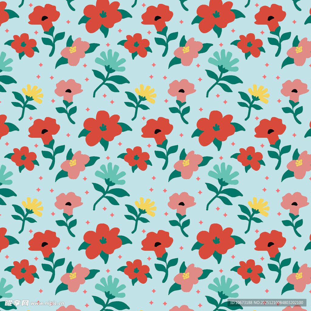 清新花卉图案背景