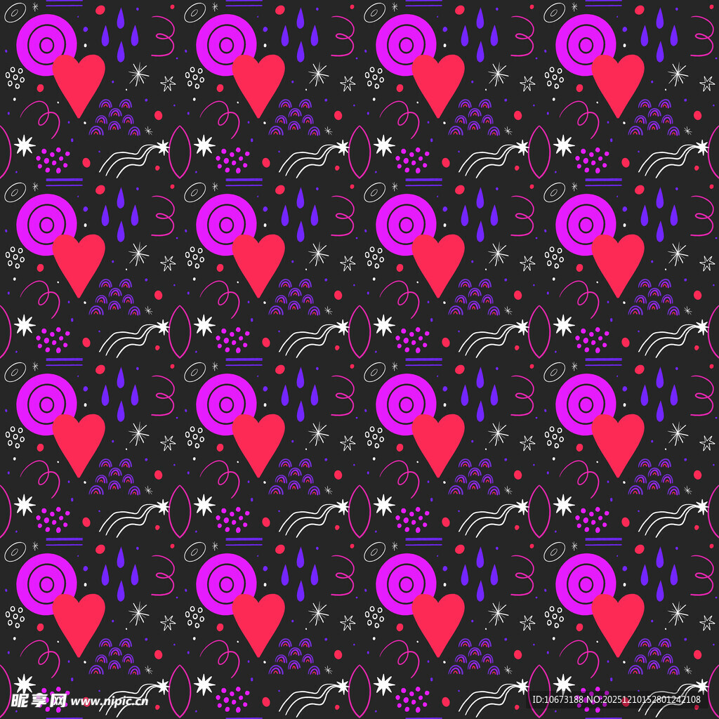 爱心星空图案背景