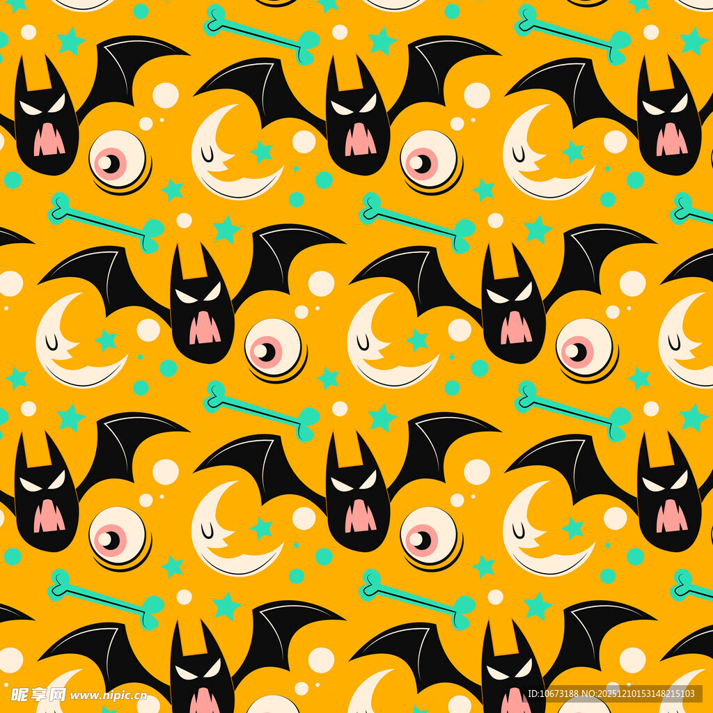 万圣节主题卡通图案背景