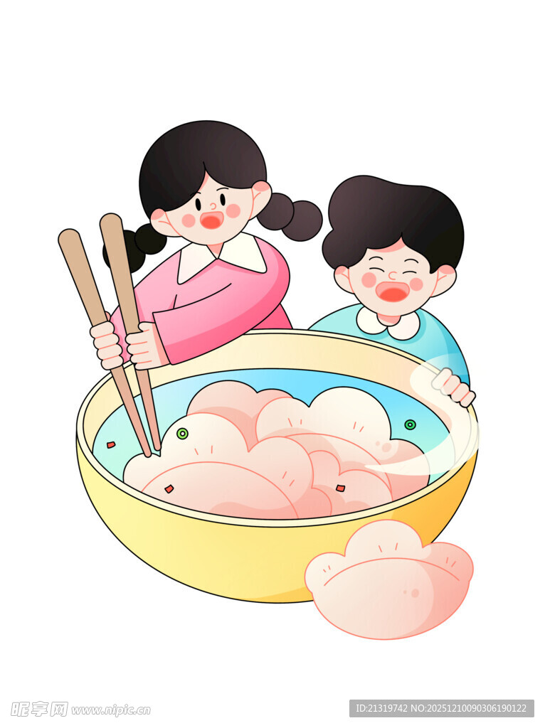 卡通水饺素材