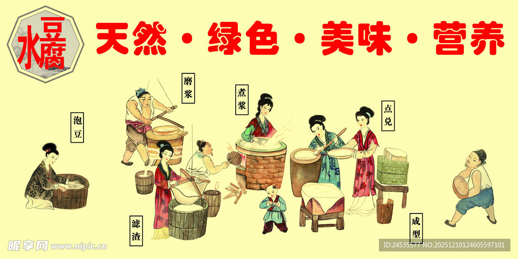 水豆腐制作过程