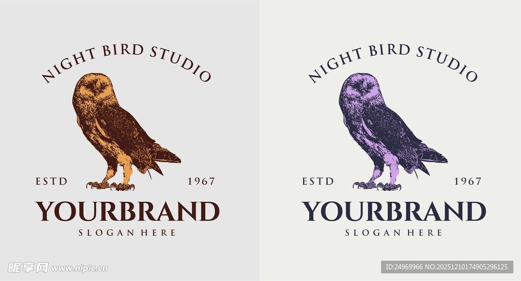 猫头鹰品牌标志设计