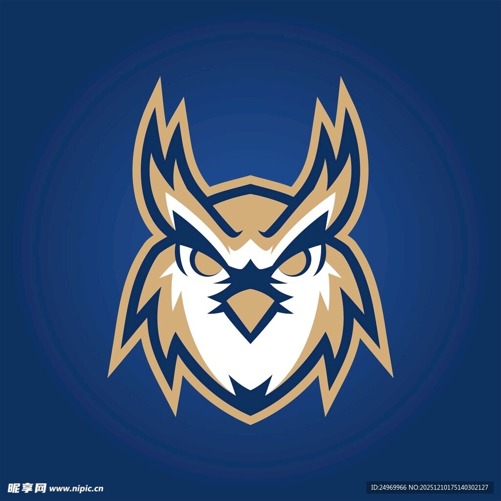 猫头鹰主题酷炫标志设计